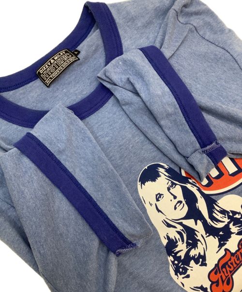 Hysteric Glamour（ヒステリックグラマー）Hysteric Glamour (ヒステリックグラマー) 半袖Tシャツ ブルー サイズ:Lの古着・服飾アイテム