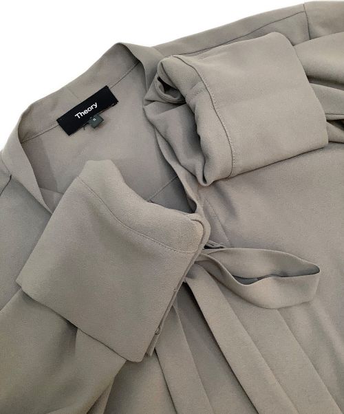 theory（セオリー）theory (セオリー) 長袖ブラウス グレー サイズ:Sの古着・服飾アイテム