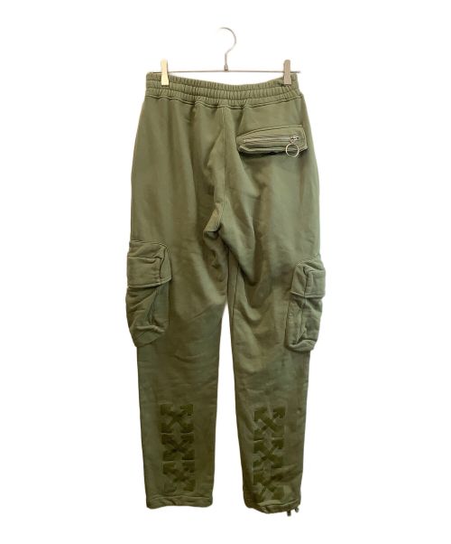OFFWHITE（オフホワイト）OFFWHITE (オフホワイト) バックアロープリントスウェットカーゴパンツ オリーブ サイズ:Mの古着・服飾アイテム