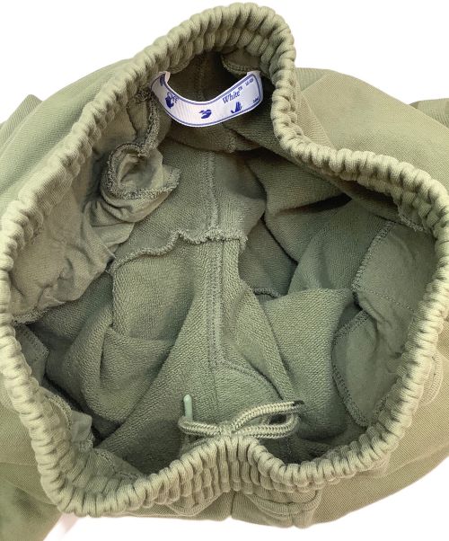 OFFWHITE（オフホワイト）OFFWHITE (オフホワイト) バックアロープリントスウェットカーゴパンツ オリーブ サイズ:Mの古着・服飾アイテム