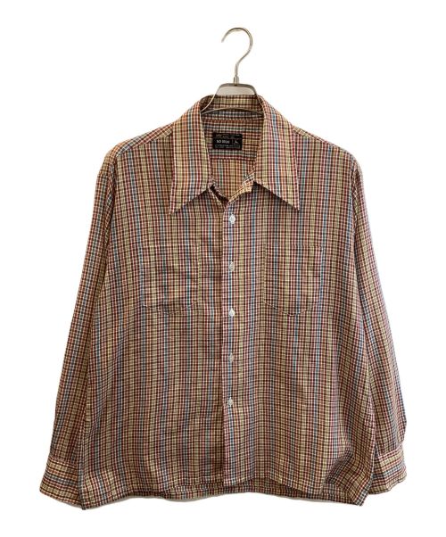 J.C.PENNY（ジェーシーペニー）J.C.PENNY (J.C.ペニー) 長袖シャツ ブラウン×イエロー サイズ:Lの古着・服飾アイテム