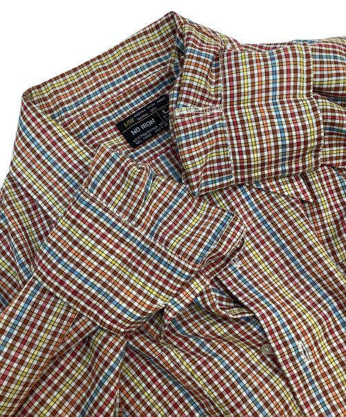 J.C.PENNY（ジェーシーペニー）J.C.PENNY (J.C.ペニー) 長袖シャツ ブラウン×イエロー サイズ:Lの古着・服飾アイテム