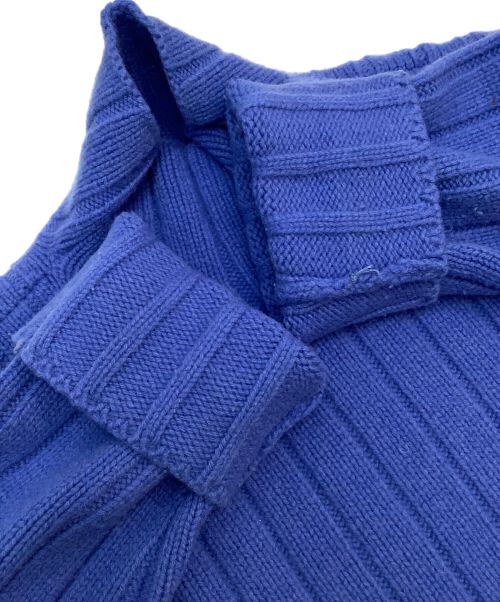 BALLSEY（ボールジィ）BALLSEY (ボールジィ) ウールカシミヤタートルネックプルオーバー ブルー サイズ:6の古着・服飾アイテム