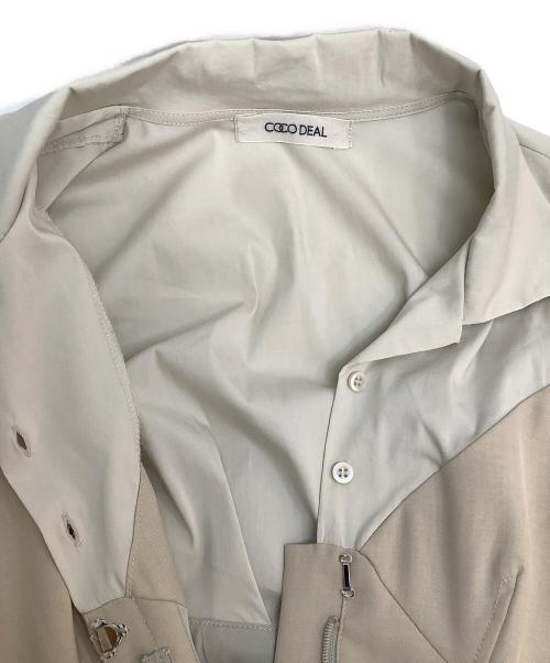 COCODEAL（ココディール）COCODEAL (ココディール) シャツスイッチフレアワンピース ベージュ サイズ:2の古着・服飾アイテム
