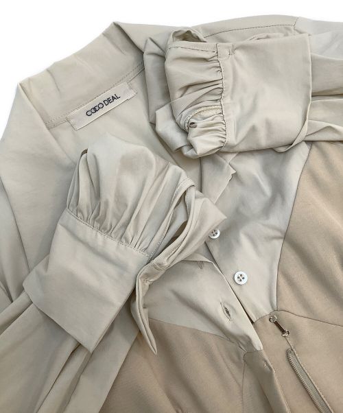 COCODEAL（ココディール）COCODEAL (ココディール) シャツスイッチフレアワンピース ベージュ サイズ:2の古着・服飾アイテム