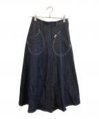 BLUE TRICKブルートリック）の古着「ブラックデニムロングスカート」｜インディゴ