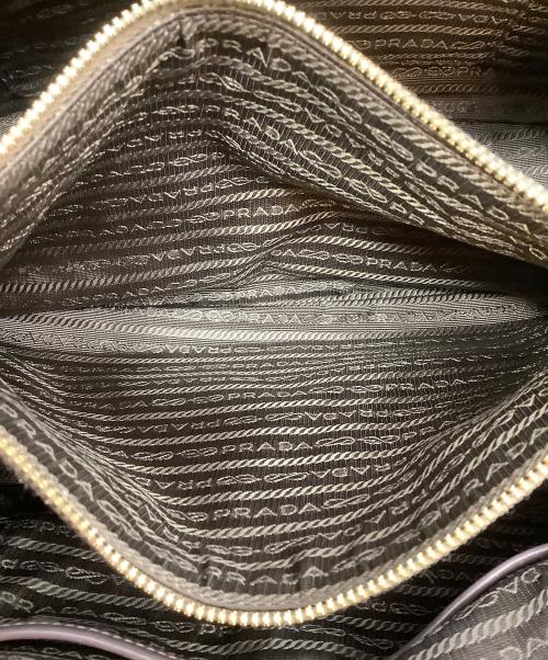 PRADA（プラダ）PRADA (プラダ) ロゴジャガード2WAYバッグ ベージュの古着・服飾アイテム