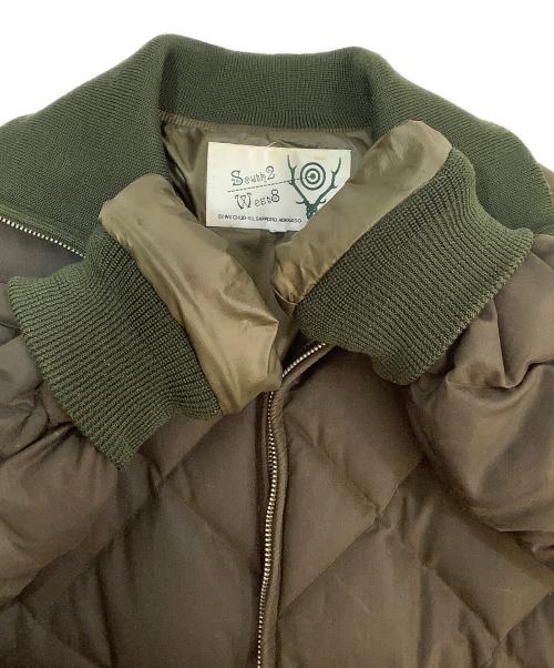 South2 West8（サウスツー ウエストエイト）South2 West8 (サウスツー ウエストエイト) ダウンジャケット オリーブ サイズ:Mの古着・服飾アイテム