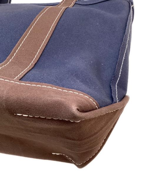 ORCIVAL（オーシバル）ORCIVAL (オーシバル) キャンバストートバッグ ネイビー×ブラウンの古着・服飾アイテム