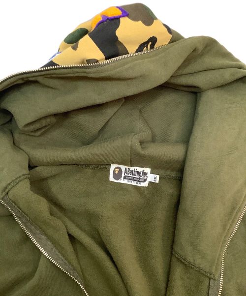 A BATHING APE（ア ベイシング エイプ）A BATHING APE (アベイシングエイプ) シャークパーカー オリーブ サイズ:3XLの古着・服飾アイテム