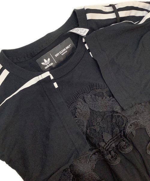 adidas（アディダス）adidas (アディダス) DRY CLEAN ONLY BANGKOK (ドライ クリーン オンリー バンコク) レースTシャツ ブラック サイズ:OTの古着・服飾アイテム