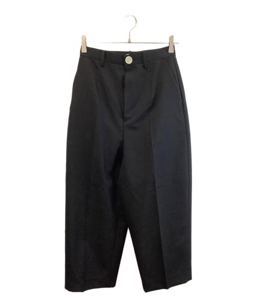 ENFOLD（エンフォルド）ENFOLD (エンフォルド) CROPPED TAPERED-TROUSERS ブラック サイズ:38の古着・服飾アイテム