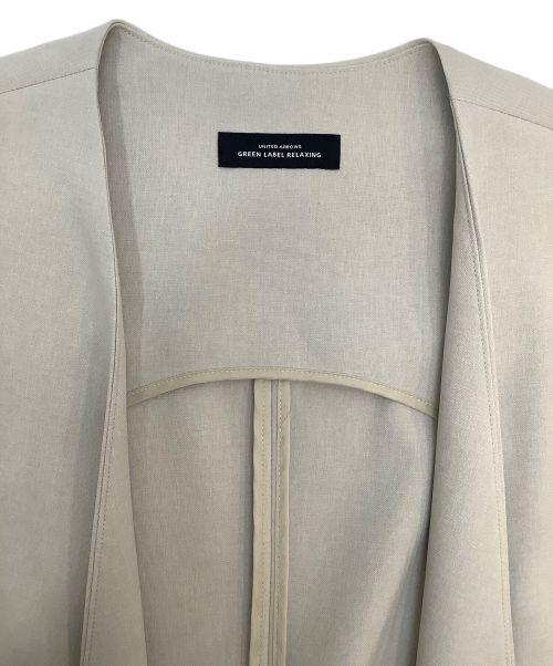 green label relaxing（グリーンレーベルリラクシング）green label relaxing (グリーンレーベルリラクシング) ロングジレ ベージュ サイズ:F 未使用品の古着・服飾アイテム