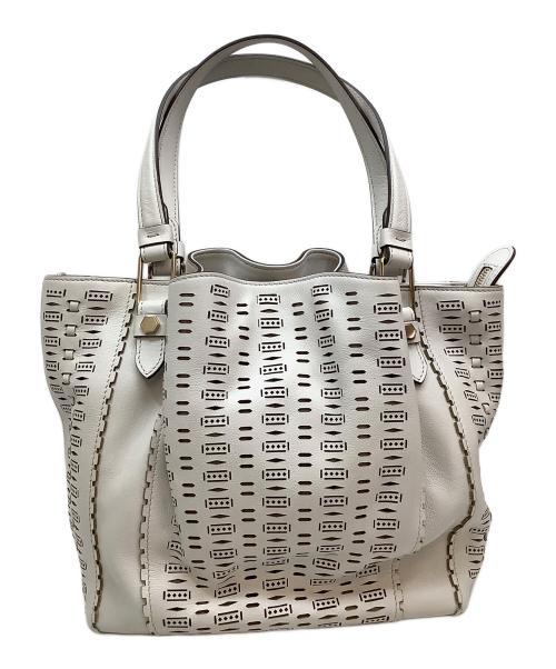 TOD'S（トッズ）TOD'S (トッズ) ハンドバッグ アイボリーの古着・服飾アイテム