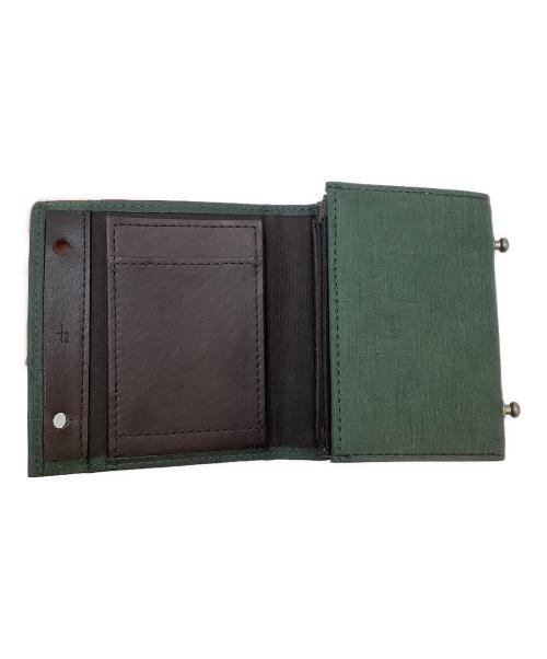 M+（エムピウ）M+ (エムピウ) コンパクトウォレット グリーンの古着・服飾アイテム