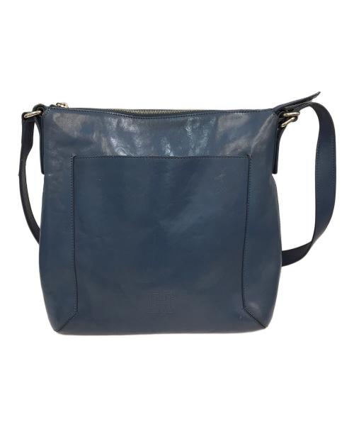 HIROFU（ヒロフ）HIROFU (ヒロフ) レザーショルダーバッグ ブルーの古着・服飾アイテム
