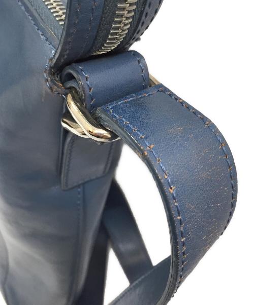 HIROFU（ヒロフ）HIROFU (ヒロフ) レザーショルダーバッグ ブルーの古着・服飾アイテム