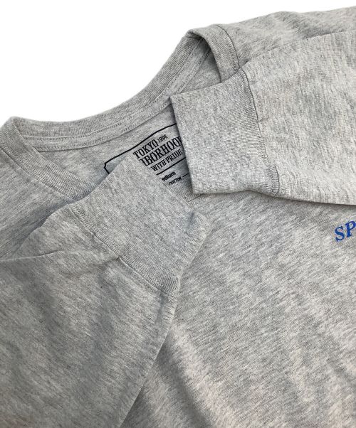 NEIGHBORHOOD（ネイバーフッド）NEIGHBORHOOD (ネイバーフッド) ロングスリーブTシャツ グレー×ブルー サイズ:Mの古着・服飾アイテム
