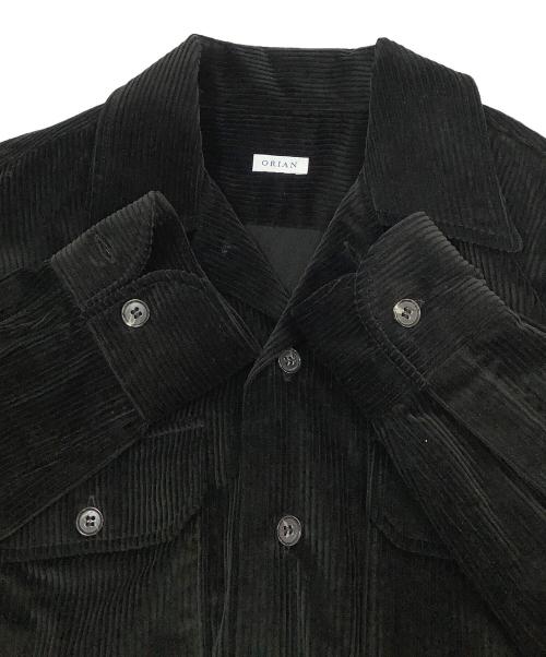 ORIAN（オリアン）ORIAN (オリアン) コーデュロイ サファリジャケット ブラック サイズ:Sの古着・服飾アイテム