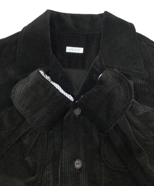 ORIAN（オリアン）ORIAN (オリアン) コーデュロイ サファリジャケット ブラック サイズ:Sの古着・服飾アイテム