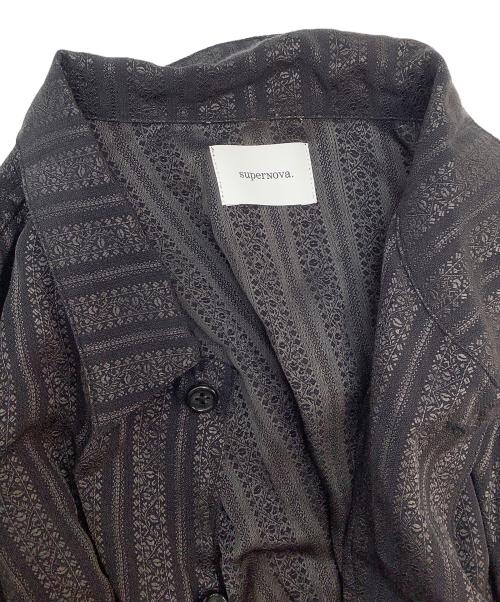 superNova（スーパーノヴァ）superNova (スーパーノヴァ) 長袖シャツ ブラウン×ブラック サイズ:Sの古着・服飾アイテム
