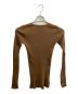 ADAM ET ROPE' FEMME (アダムエロペファム) AURALEE (オーラリー) GIZA HIGH GAUGE RIB KNIT PULLOVER ブラウン：6000円