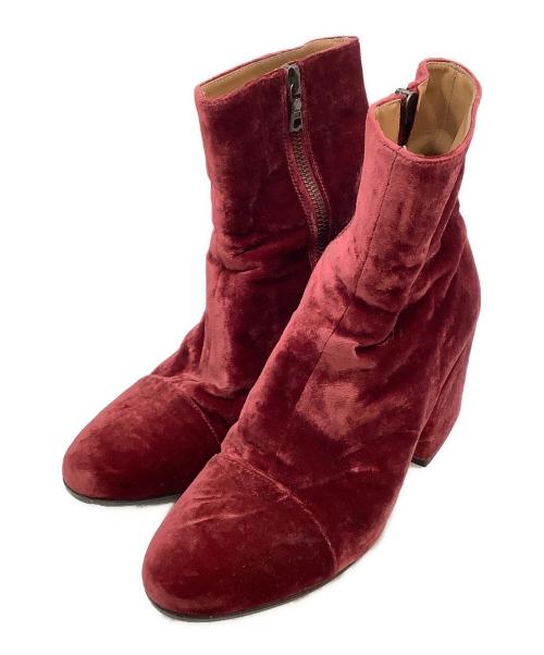 DRIES VAN NOTEN（ドリスヴァンノッテン）DRIES VAN NOTEN (ドリスヴァンノッテン) サイドジップブーツ レッド サイズ:1/2 35の古着・服飾アイテム