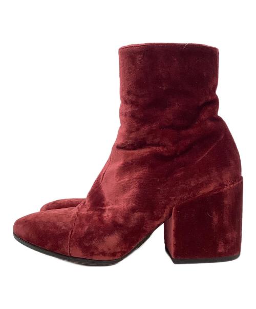 DRIES VAN NOTEN（ドリスヴァンノッテン）DRIES VAN NOTEN (ドリスヴァンノッテン) サイドジップブーツ レッド サイズ:1/2 35の古着・服飾アイテム