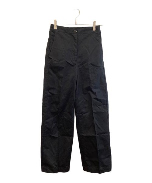 MM6 Maison Margiela（エムエムシックスメゾンマルジェラ）MM6 Maison Margiela (エムエムシックスメゾンマルジェラ) ワンポイントブランドロゴワイドパンツ ブラック サイズ:14の古着・服飾アイテム