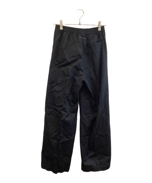 MM6 Maison Margiela（エムエムシックスメゾンマルジェラ）MM6 Maison Margiela (エムエムシックスメゾンマルジェラ) ワンポイントブランドロゴワイドパンツ ブラック サイズ:14の古着・服飾アイテム