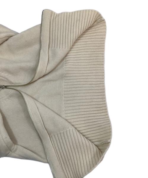 MACPHEE（マカフィー）MACPHEE (マカフィー) ラムカシミヤ ジップアップカーディガン アイボリー サイズ:Sの古着・服飾アイテム