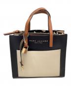MARC JACOBSマークジェイコブズ）の古着「GRIND COLORBLOCKED MINI TOTE BAG」｜ブラック×ベージュ