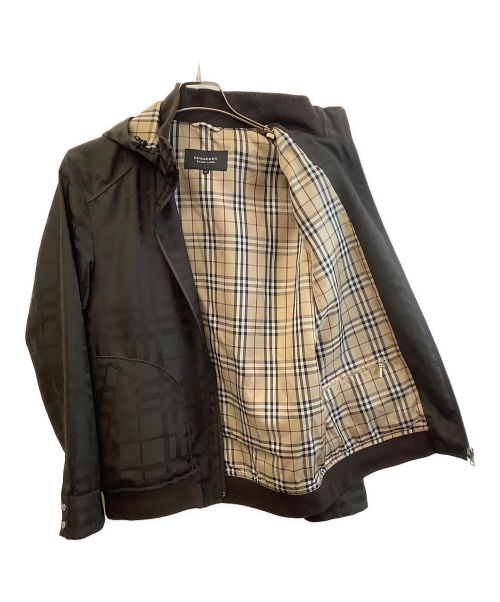 BURBERRY BLACK LABEL（バーバリーブラックレーベル）BURBERRY BLACK LABEL (バーバリーブラックレーベル) フード付ブルゾン ブラウン サイズ:Mの古着・服飾アイテム