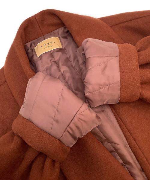Ameri（アメリ）Ameri (アメリ) UND FLOWING COLLAR SHORT COAT ブラウン サイズ:Sの古着・服飾アイテム