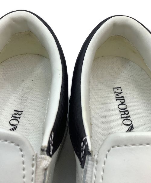EMPORIO ARMANI（エンポリオアルマーニ）EMPORIO ARMANI (エンポリオアルマーニ) スリッポン ホワイト サイズ:25の古着・服飾アイテム