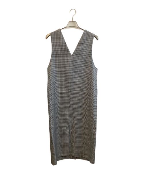 Noble（ノーブル）Noble (ノーブル) チェックナローロングジャンスカ ブラック×ブルー サイズ:38の古着・服飾アイテム