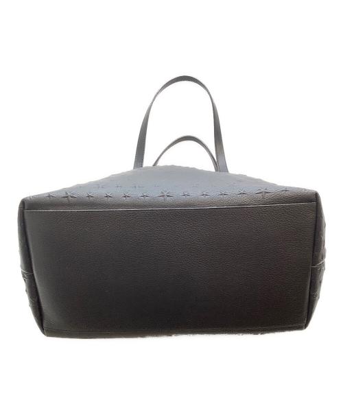 JIMMY CHOO（ジミーチュウ）JIMMY CHOO (ジミーチュウ) レザートートバッグ ブラックの古着・服飾アイテム