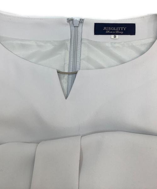 JUSGLITTY（ジャスグリッティー）JUSGLITTY (ジャスグリッティー) ウォッシャブルワンピース アイボリー サイズ:2の古着・服飾アイテム