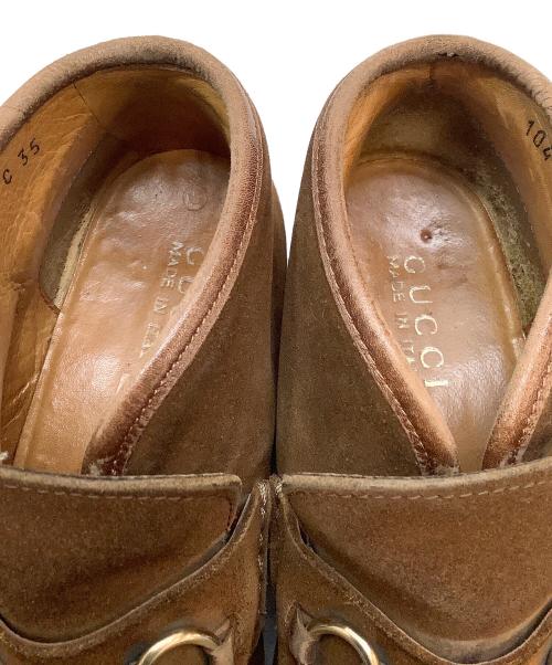 GUCCI（グッチ）GUCCI (グッチ) ホースビットモカシンブーツ ブラウン サイズ:35の古着・服飾アイテム