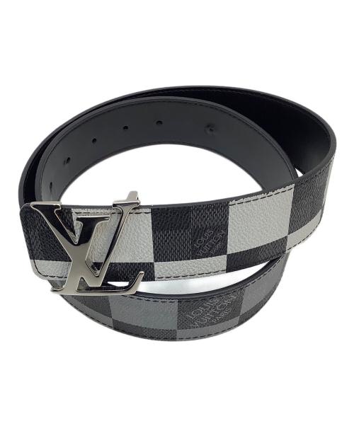 LOUIS VUITTON（ルイ ヴィトン）LOUIS VUITTON (ルイ ヴィトン) サンチュール・LVイニシャル ブラック×グレーの古着・服飾アイテム