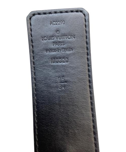 LOUIS VUITTON（ルイ ヴィトン）LOUIS VUITTON (ルイ ヴィトン) サンチュール・LVイニシャル ブラック×グレーの古着・服飾アイテム