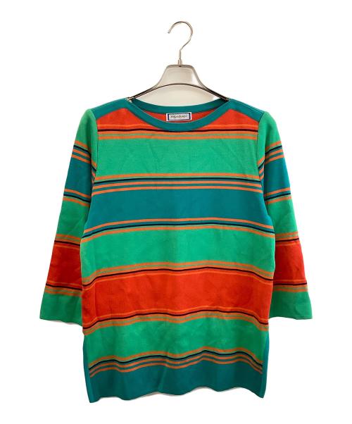 Yves Saint Laurent（イヴサンローラン）Yves Saint Laurent (イヴサンローラン) ボーダーニット マルチカラー サイズ:Mの古着・服飾アイテム