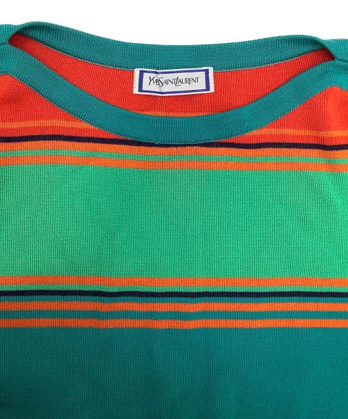 Yves Saint Laurent（イヴサンローラン）Yves Saint Laurent (イヴサンローラン) ボーダーニット マルチカラー サイズ:Mの古着・服飾アイテム