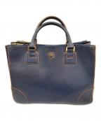 TORY BURCHトリーバーチ）の古着「ハンドバッグ」｜ブルー×ブラウン