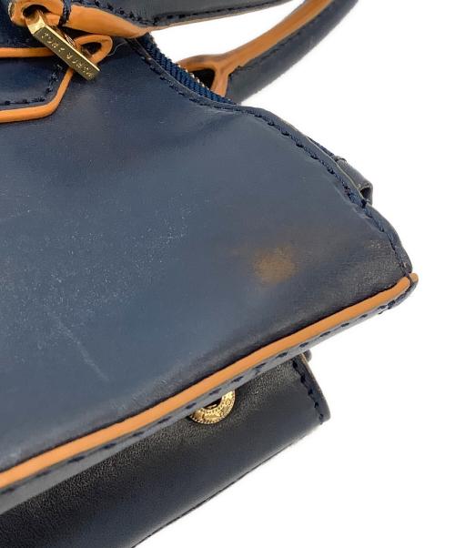 TORY BURCH（トリーバーチ）TORY BURCH (トリーバーチ) ハンドバッグ ブルー×ブラウンの古着・服飾アイテム