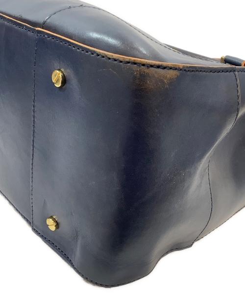 TORY BURCH（トリーバーチ）TORY BURCH (トリーバーチ) ハンドバッグ ブルー×ブラウンの古着・服飾アイテム