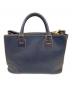 TORY BURCH (トリーバーチ) ハンドバッグ ブルー×ブラウン：4000円
