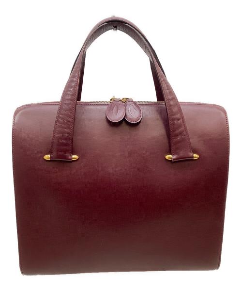 Cartier（カルティエ）Cartier (カルティエ) ハンドバッグ ボルドーの古着・服飾アイテム