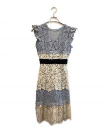 Snidel（スナイデル）の古着「レースワンピース」｜ブルー×アイボリー