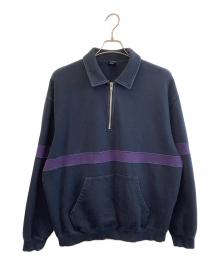 PWA（プア）の古着「HEAVY KANOKO H/Z POLO」｜ネイビー×パープル